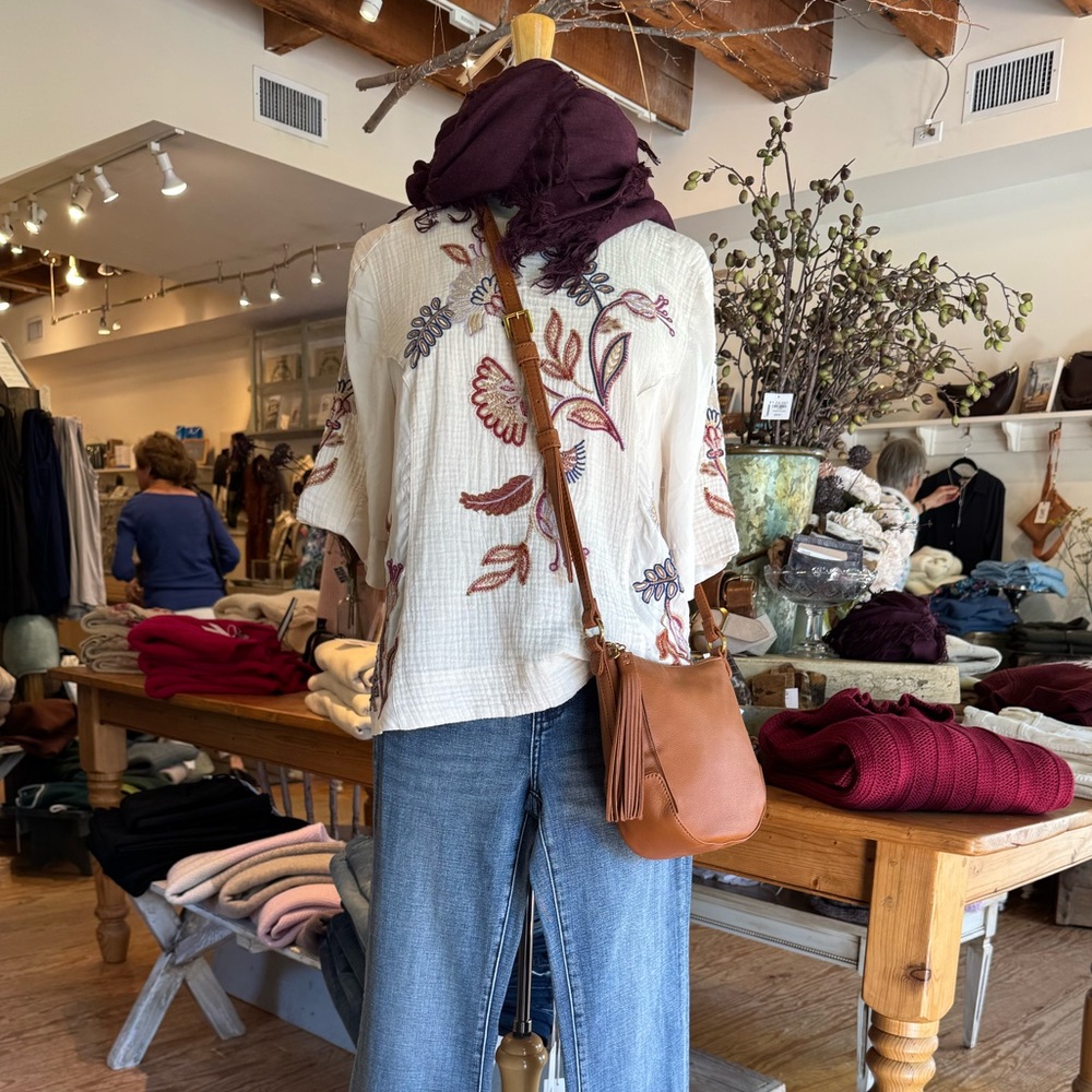 Johnny was cream blouse